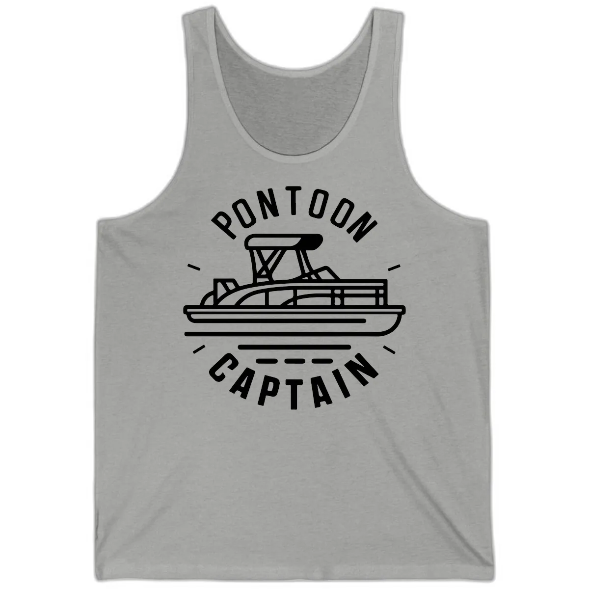 Pontoon Captain Nautical Design Tank in Athletic Heather