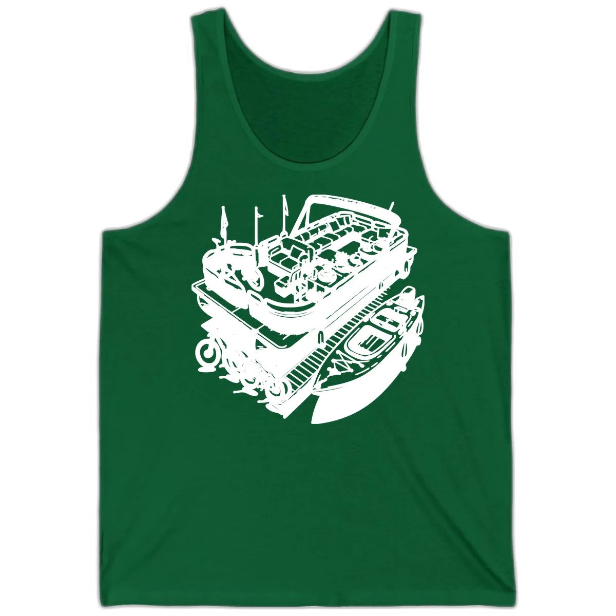 Pontoon Boat Lifestyle And Activities Tank in Kelly