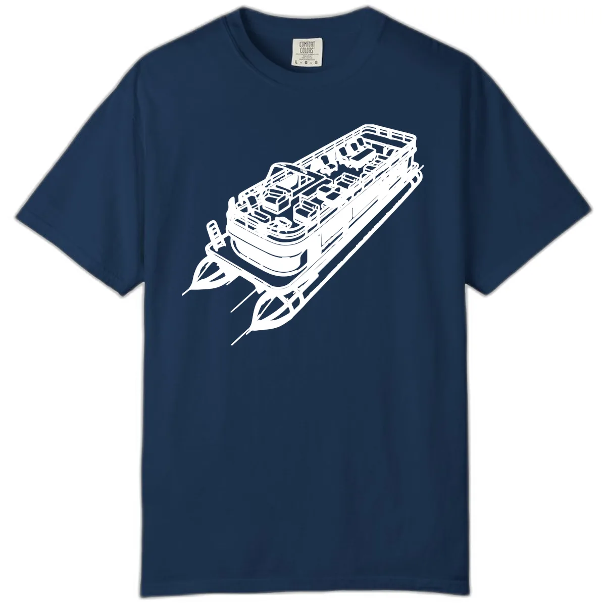 Pontoon Boat Deck Lifestyle Design Comfort Color in Navy