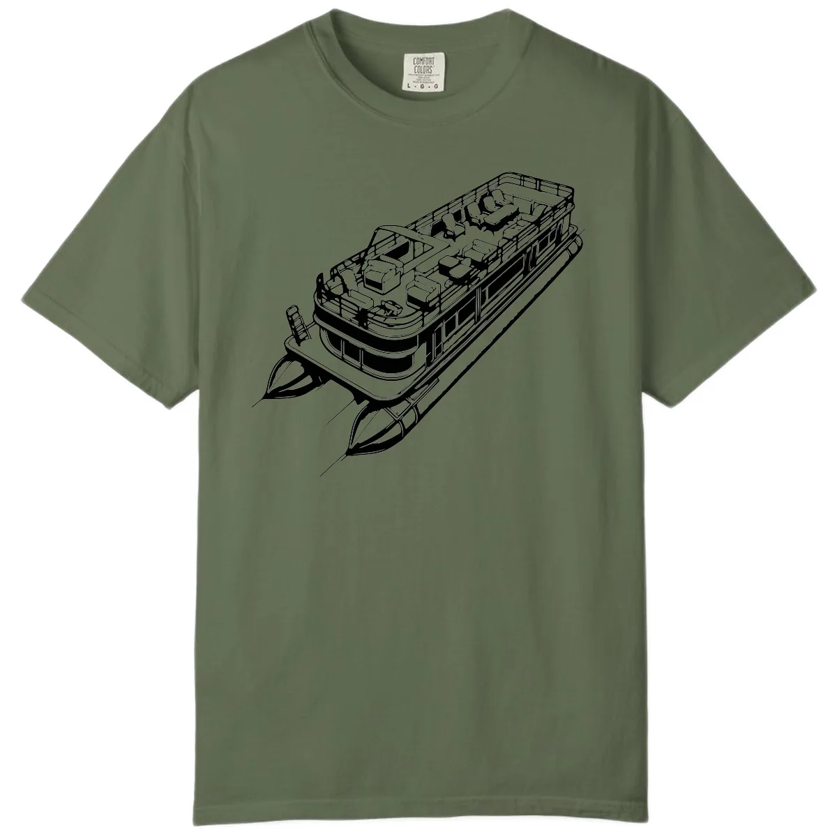 Pontoon Boat Deck Lifestyle Design Comfort Color in Sage