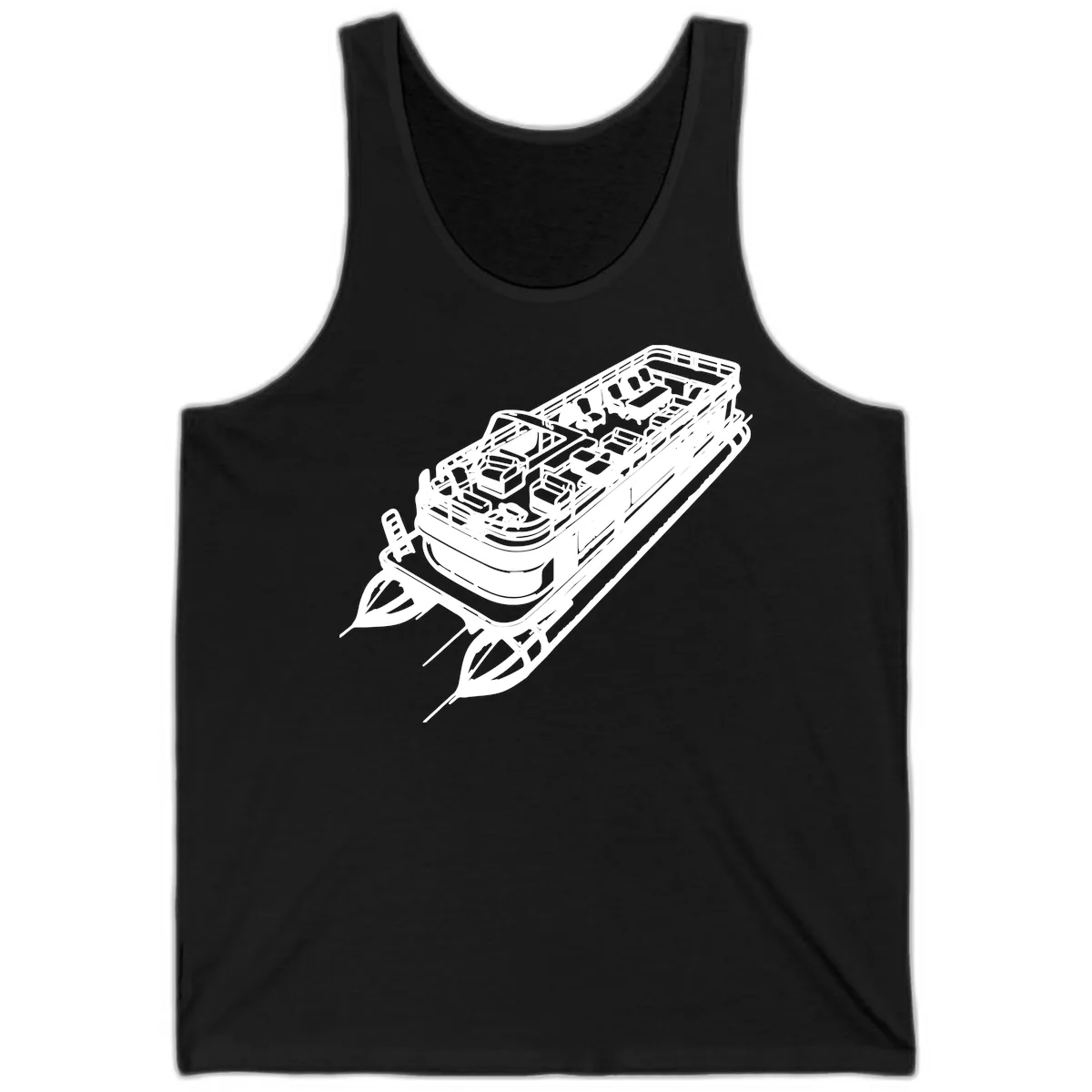 Pontoon Boat Deck Lifestyle Design Tank in Black