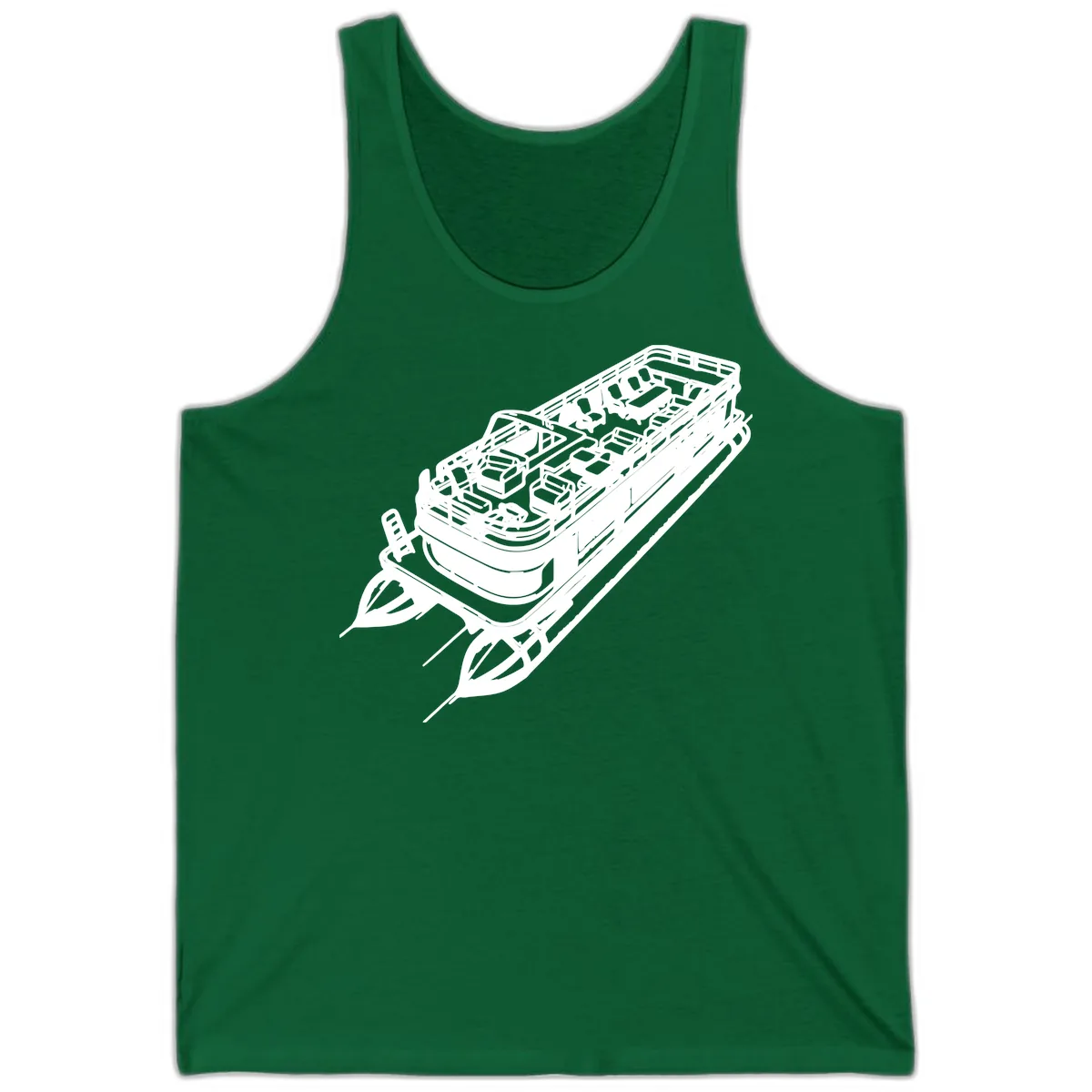 Pontoon Boat Deck Lifestyle Design Tank in Kelly
