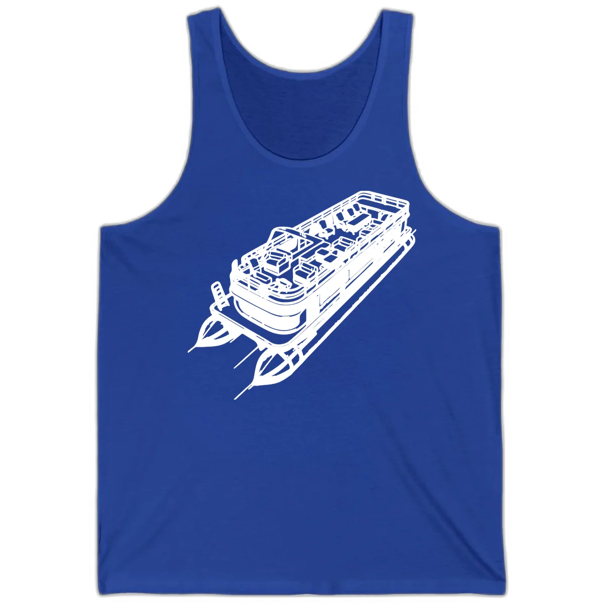 Pontoon Boat Deck Lifestyle Design Tank in True Royal