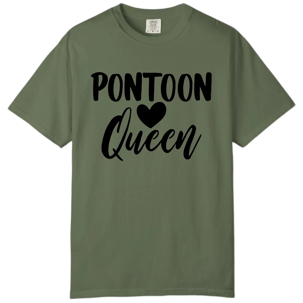 Pontoon Queen Heart Design Comfort Color in Sage