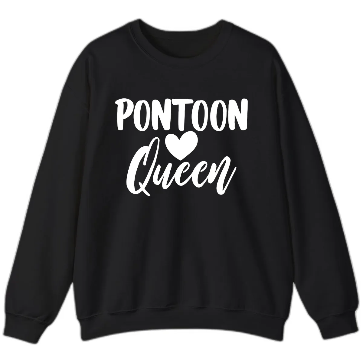 Pontoon Queen Heart Design Sweatshirt in Black
