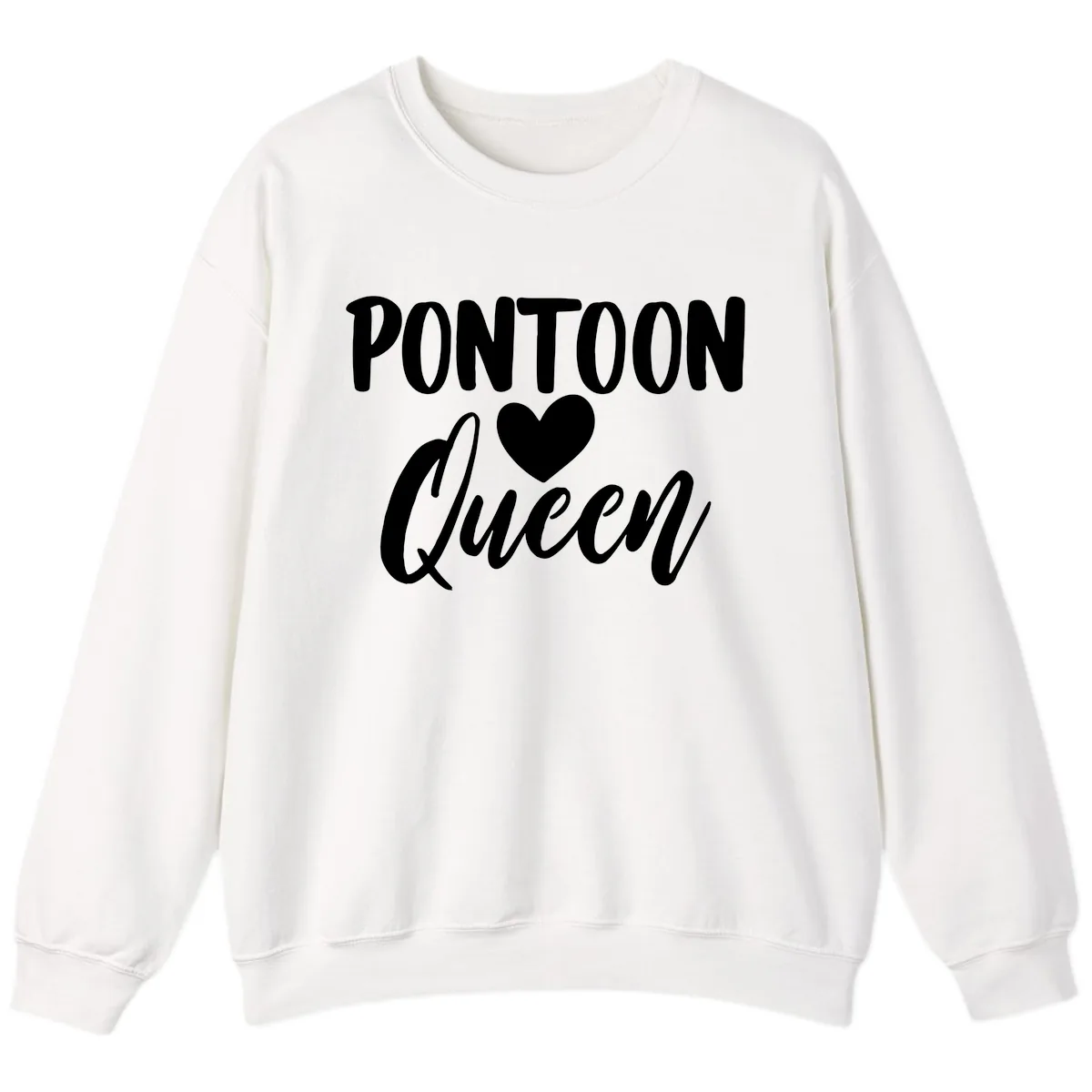 Pontoon Queen Heart Design Sweatshirt in White