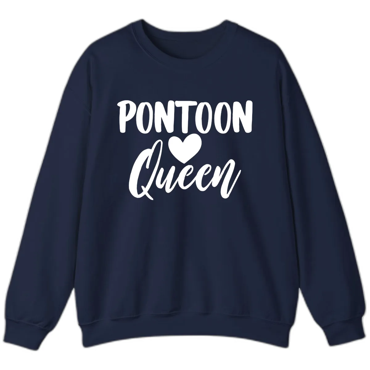 Pontoon Queen Heart Design Sweatshirt in Navy