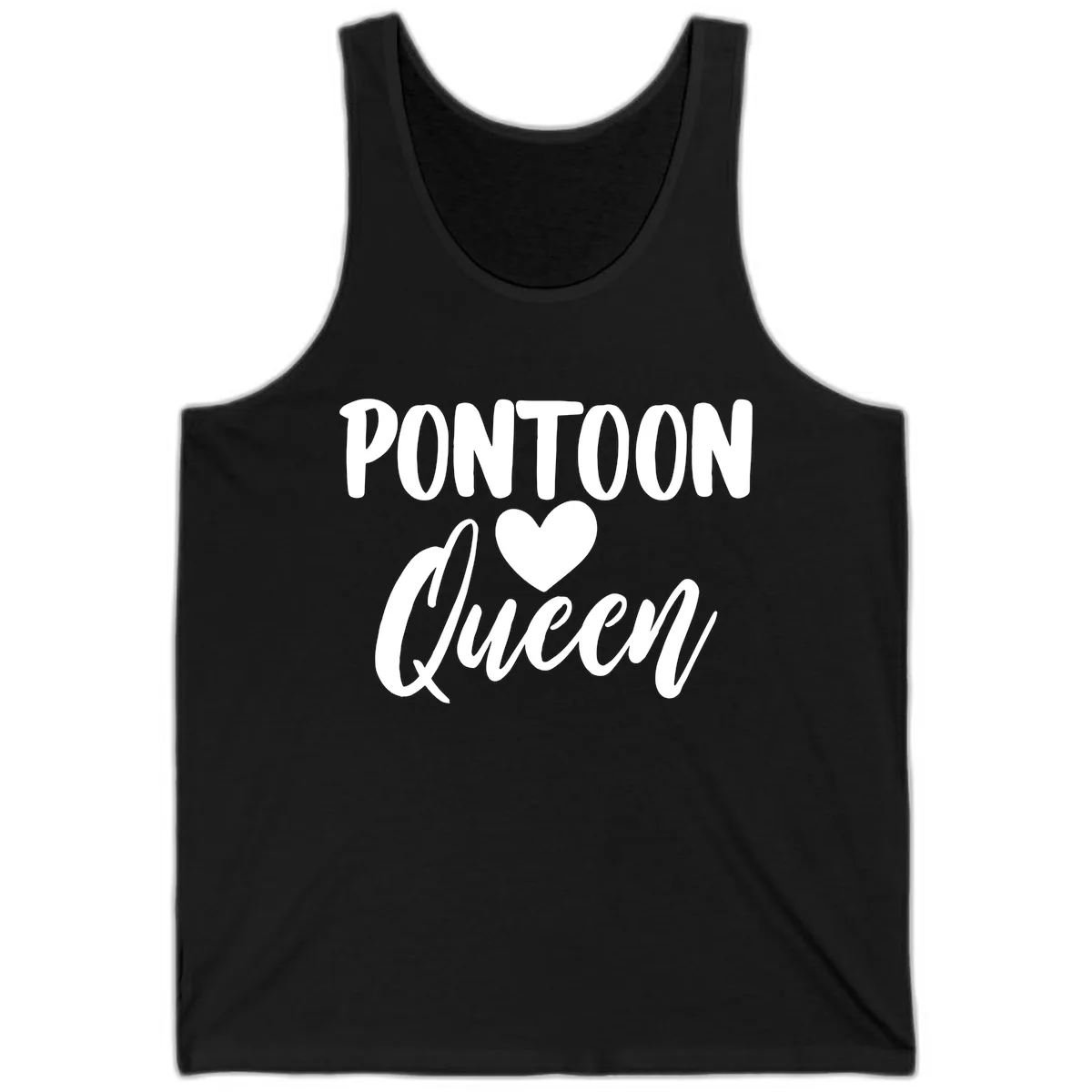 Pontoon Queen Heart Design Tank in Black