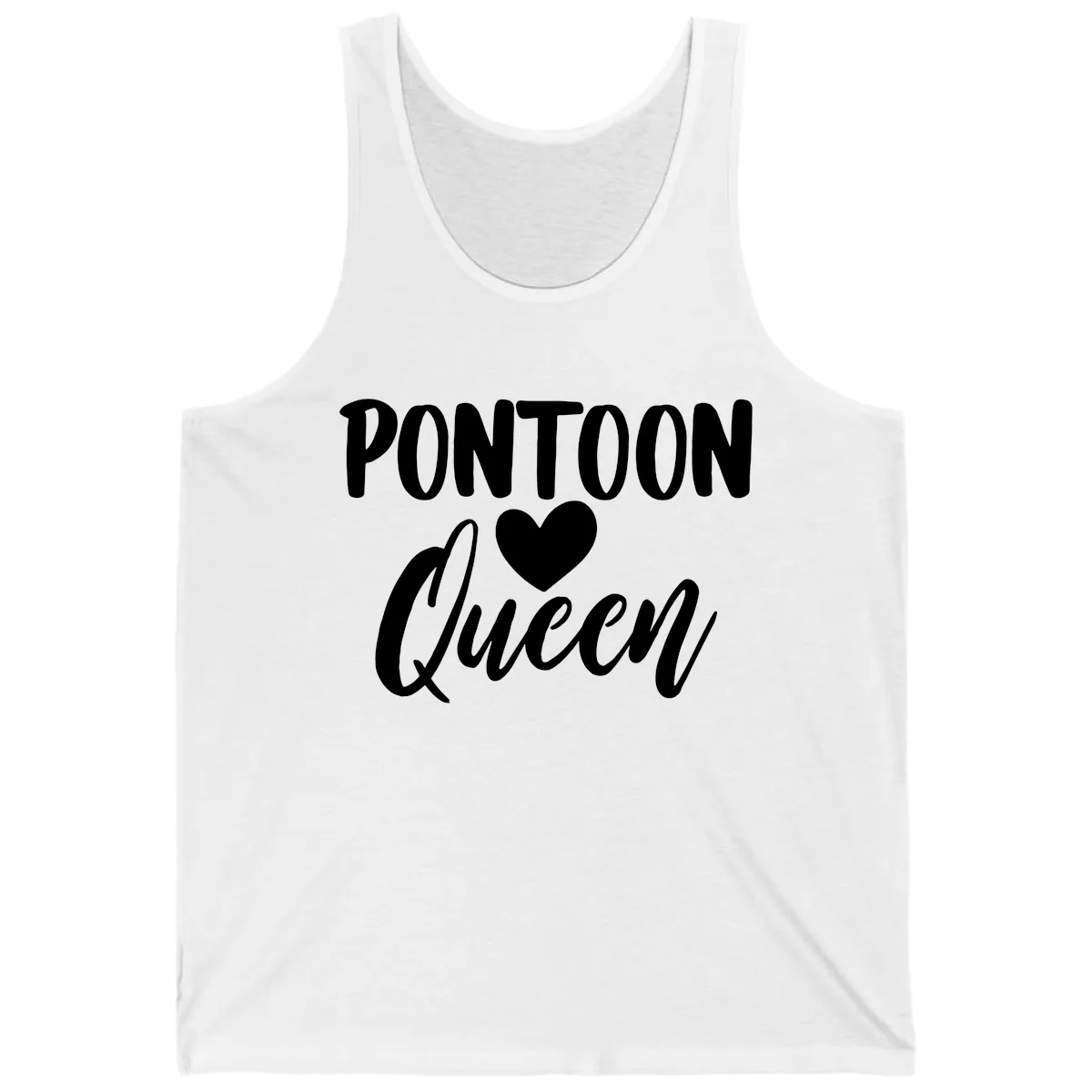 Pontoon Queen Heart Design Tank in White