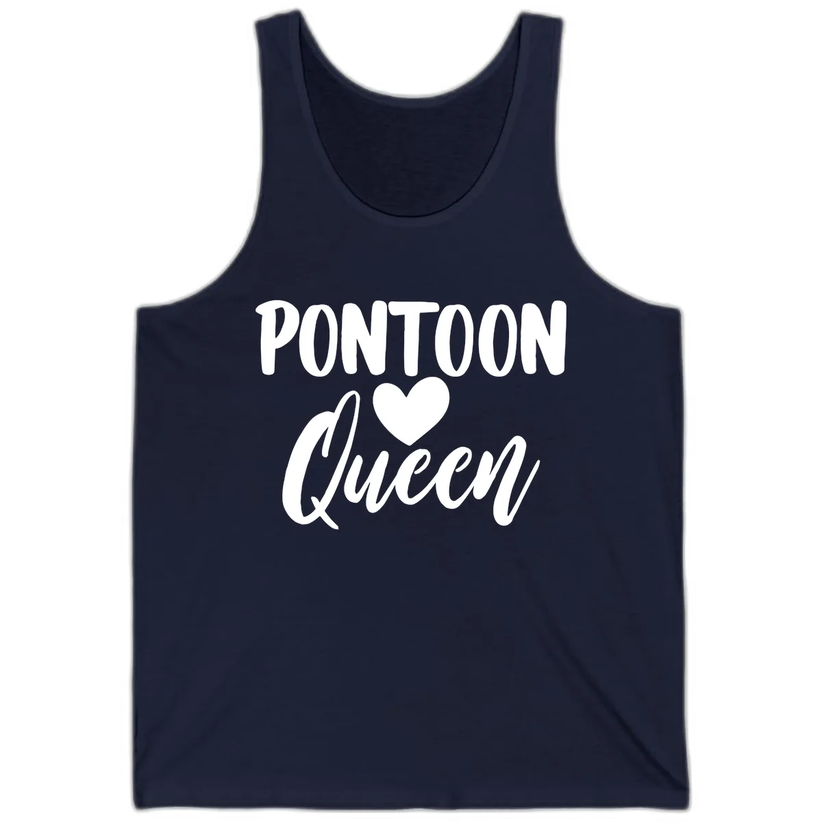 Pontoon Queen Heart Design Tank in Navy