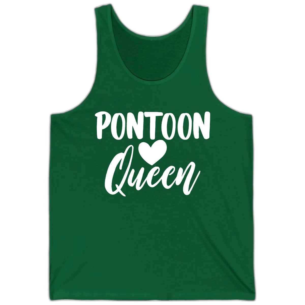 Pontoon Queen Heart Design Tank in Kelly