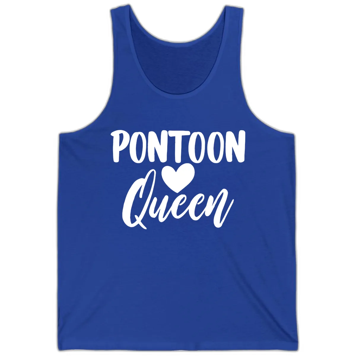 Pontoon Queen Heart Design Tank in True Royal