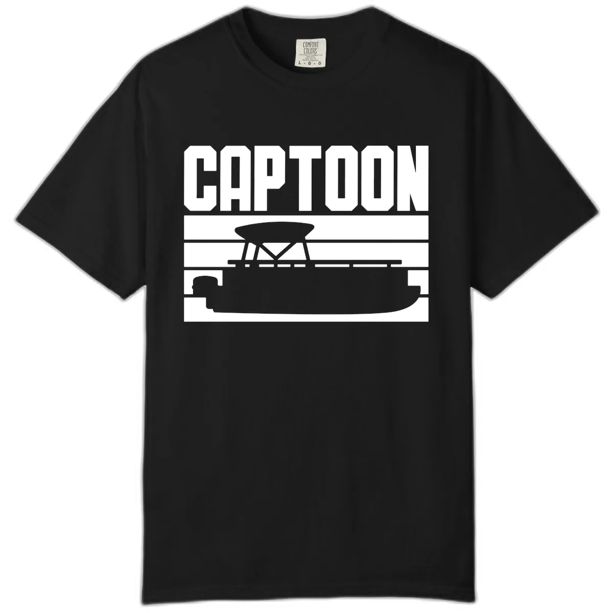 Pontoon Boat Captain Design Comfort Color in Black