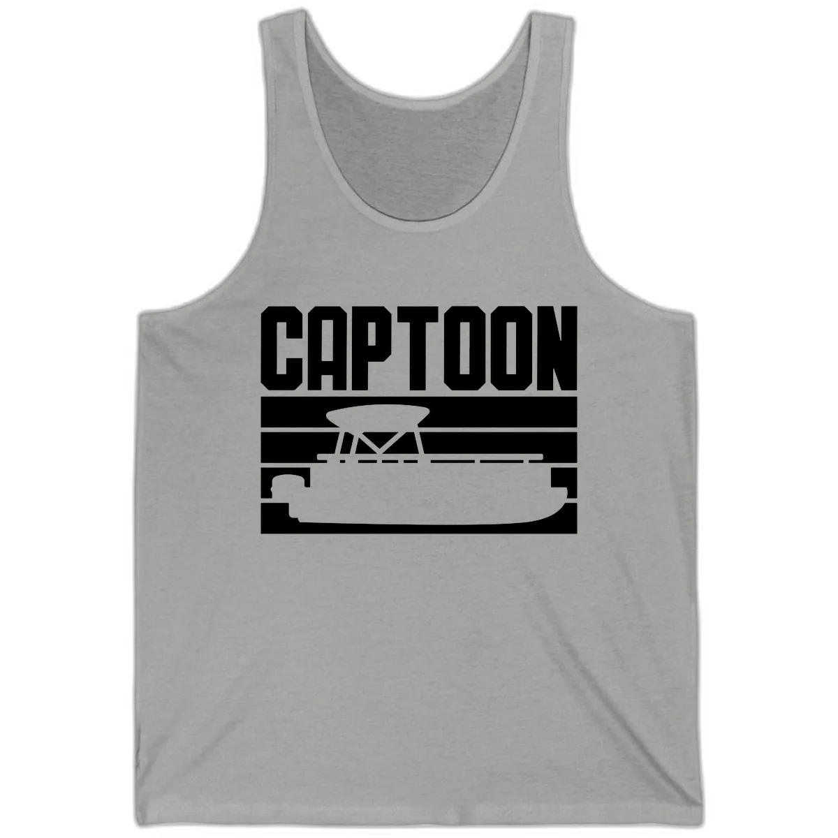 Pontoon Boat Captain Design Tank in Athletic Heather