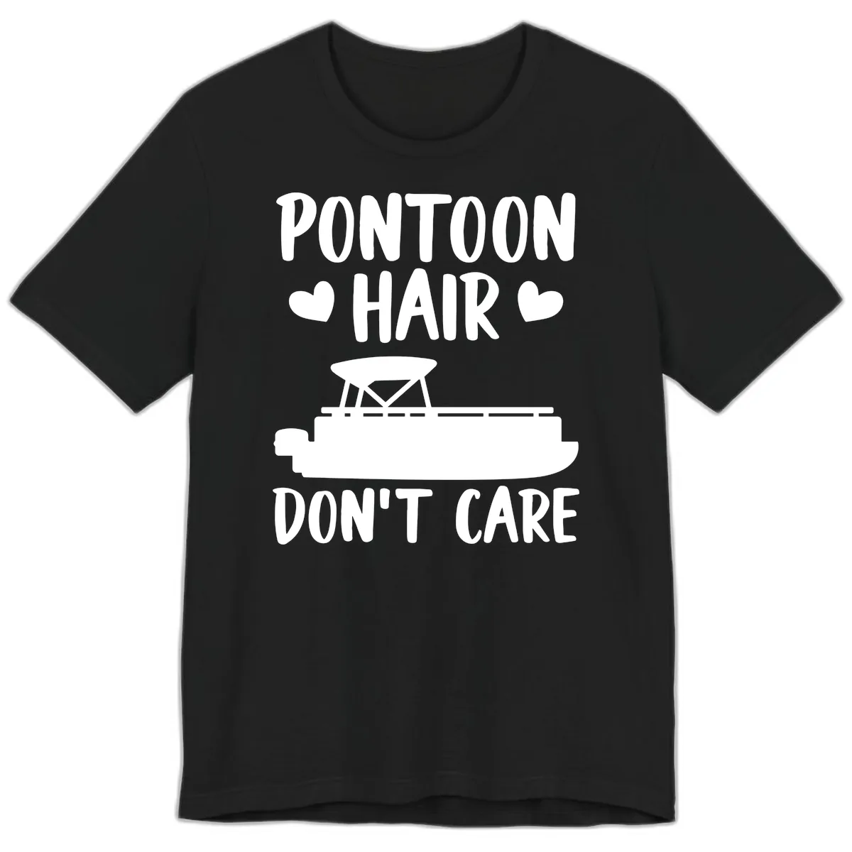 Pontoon Hair Don't Care Premium T-Shirt in Black
