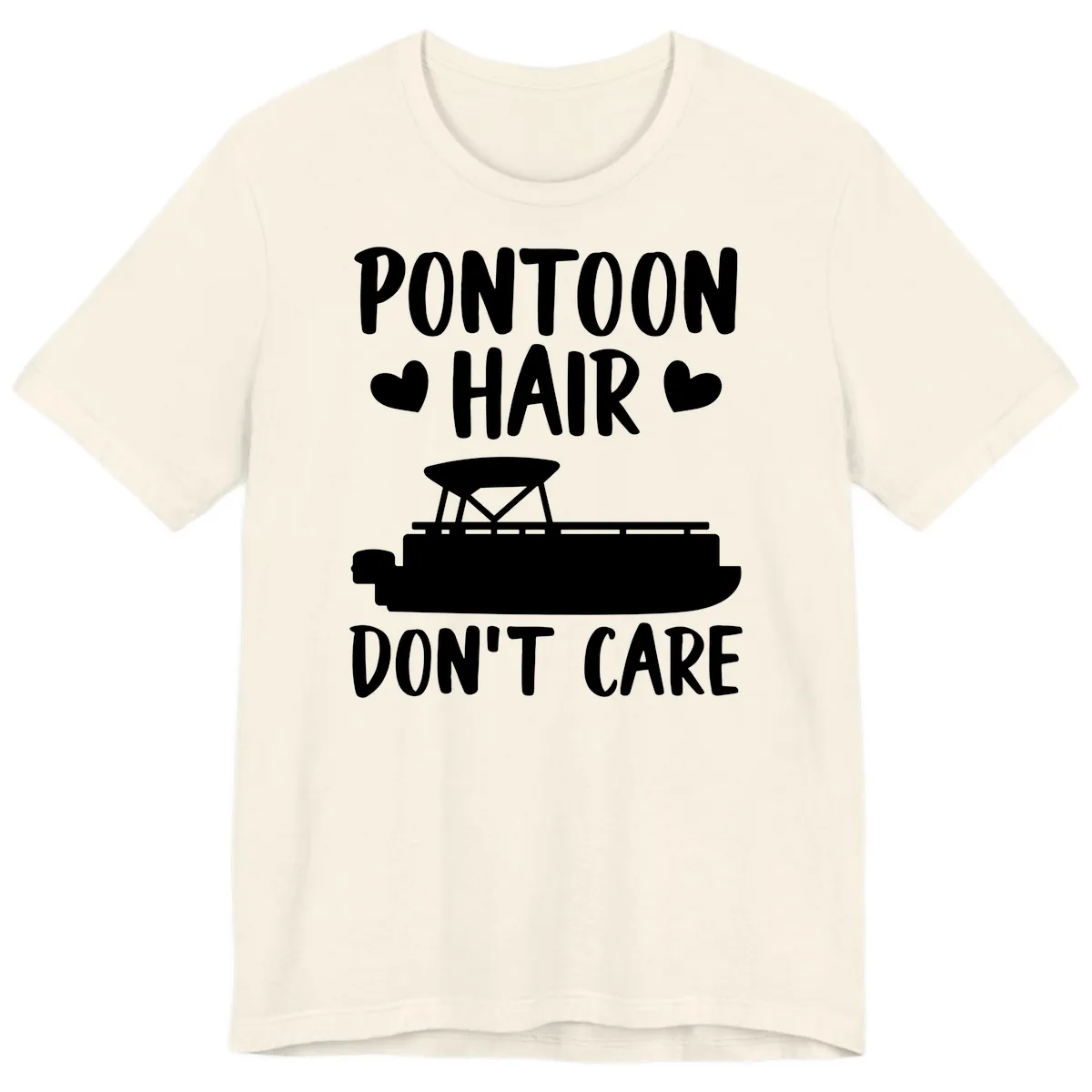 Pontoon Hair Don't Care Premium T-Shirt in Natural