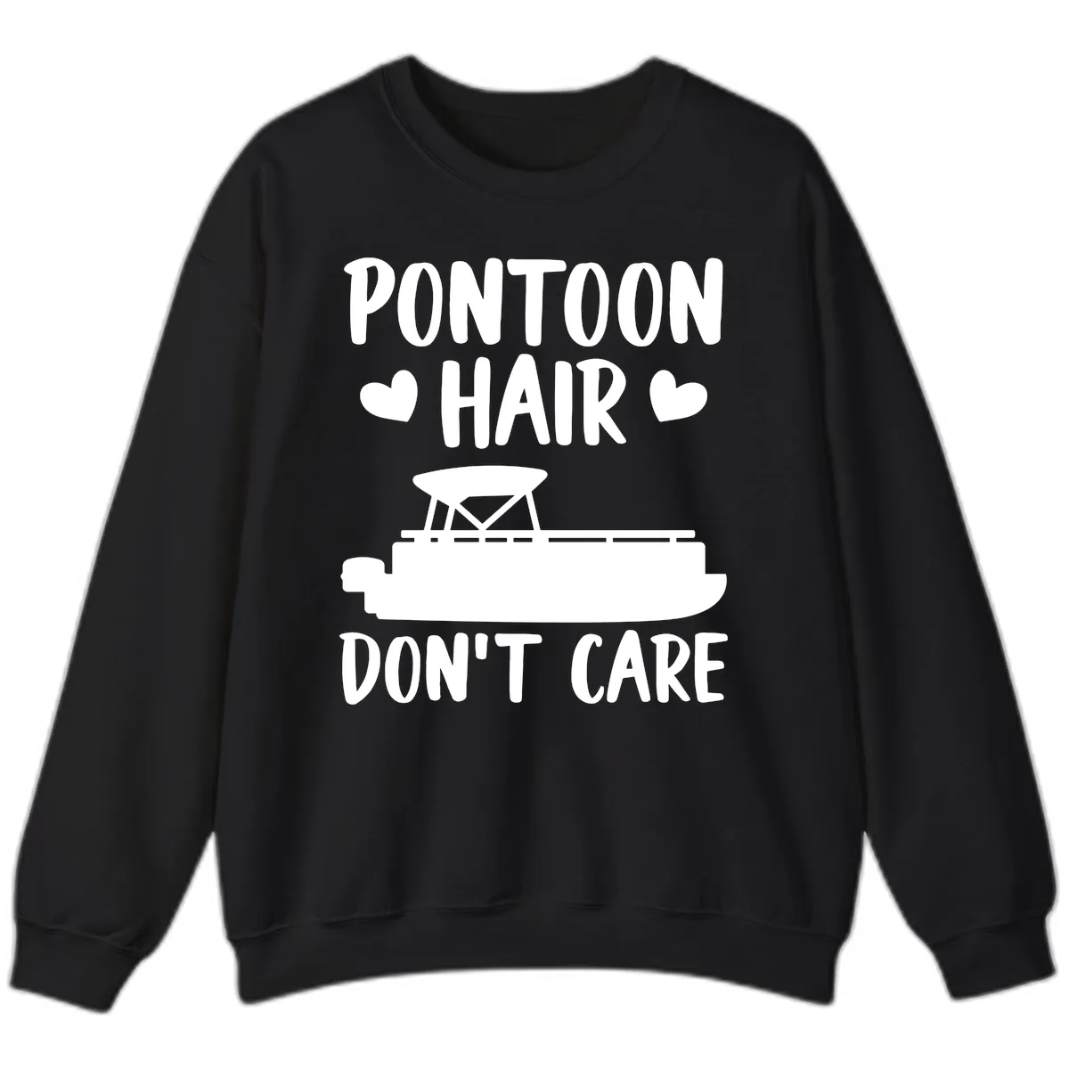 Pontoon Hair Don't Care Sweatshirt in Black