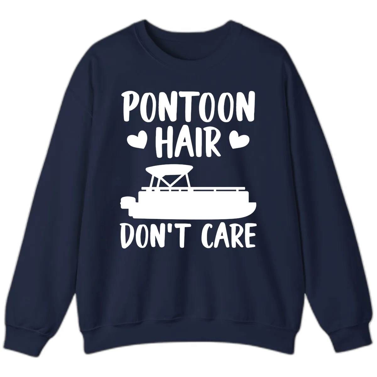 Pontoon Hair Don't Care Sweatshirt in Navy