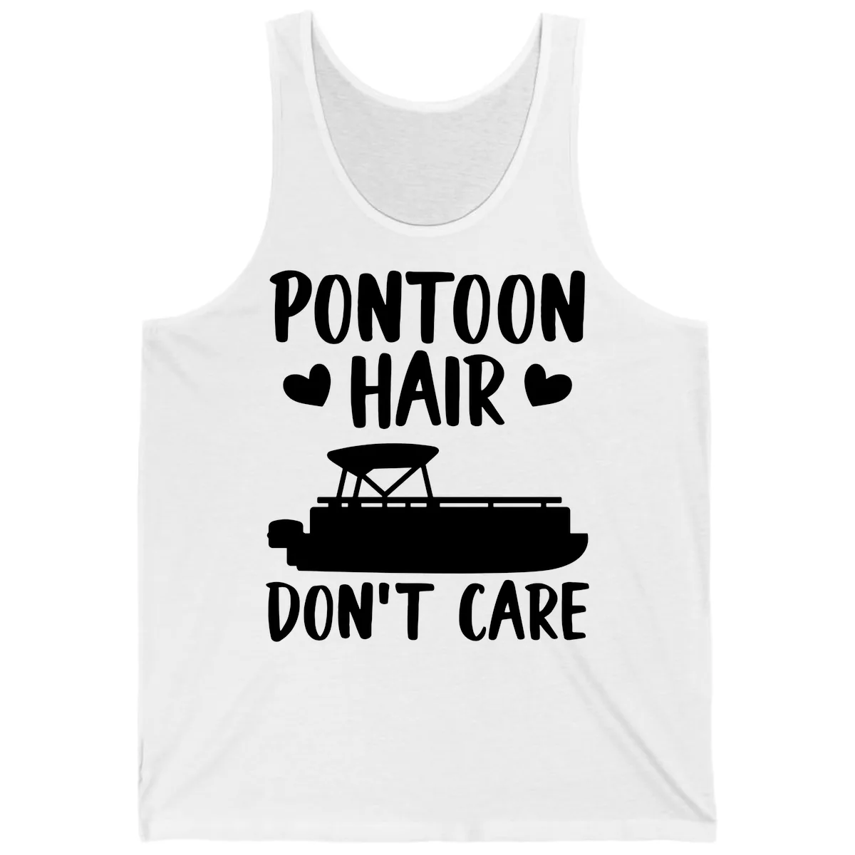 Pontoon Hair Don't Care Tank in White