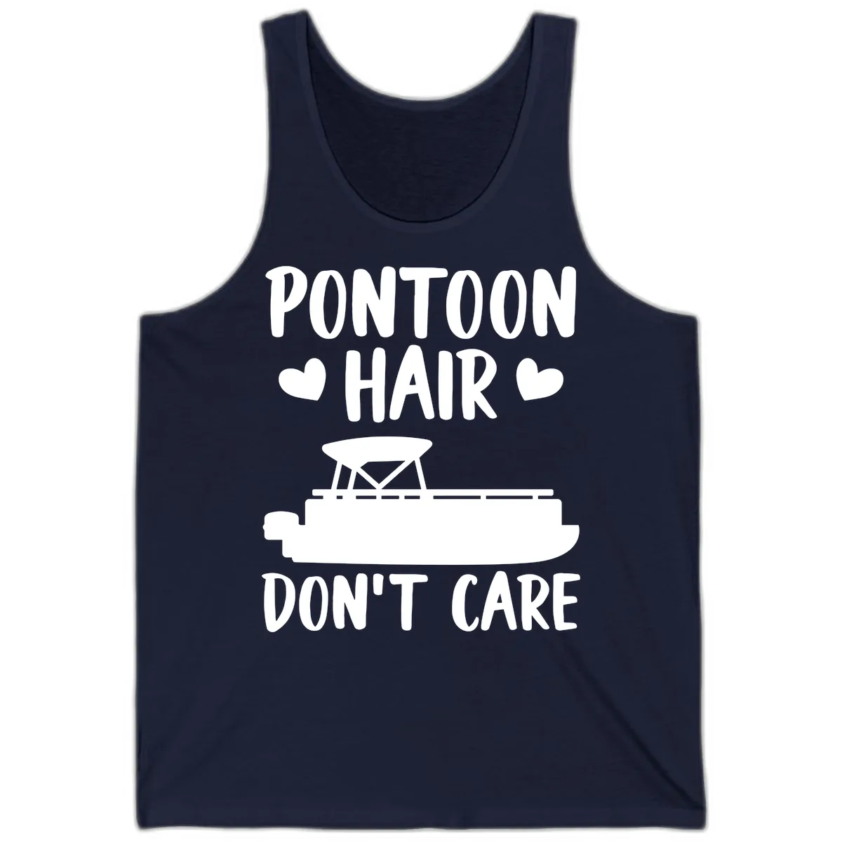 Pontoon Hair Don't Care Tank in Navy