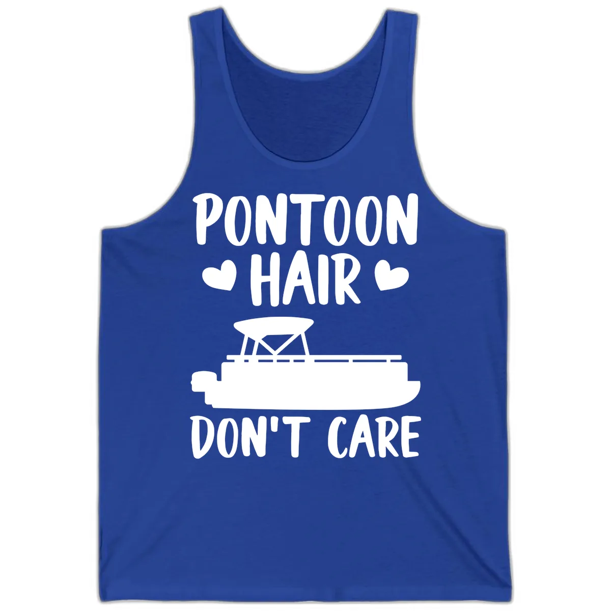 Pontoon Hair Don't Care Tank in True Royal