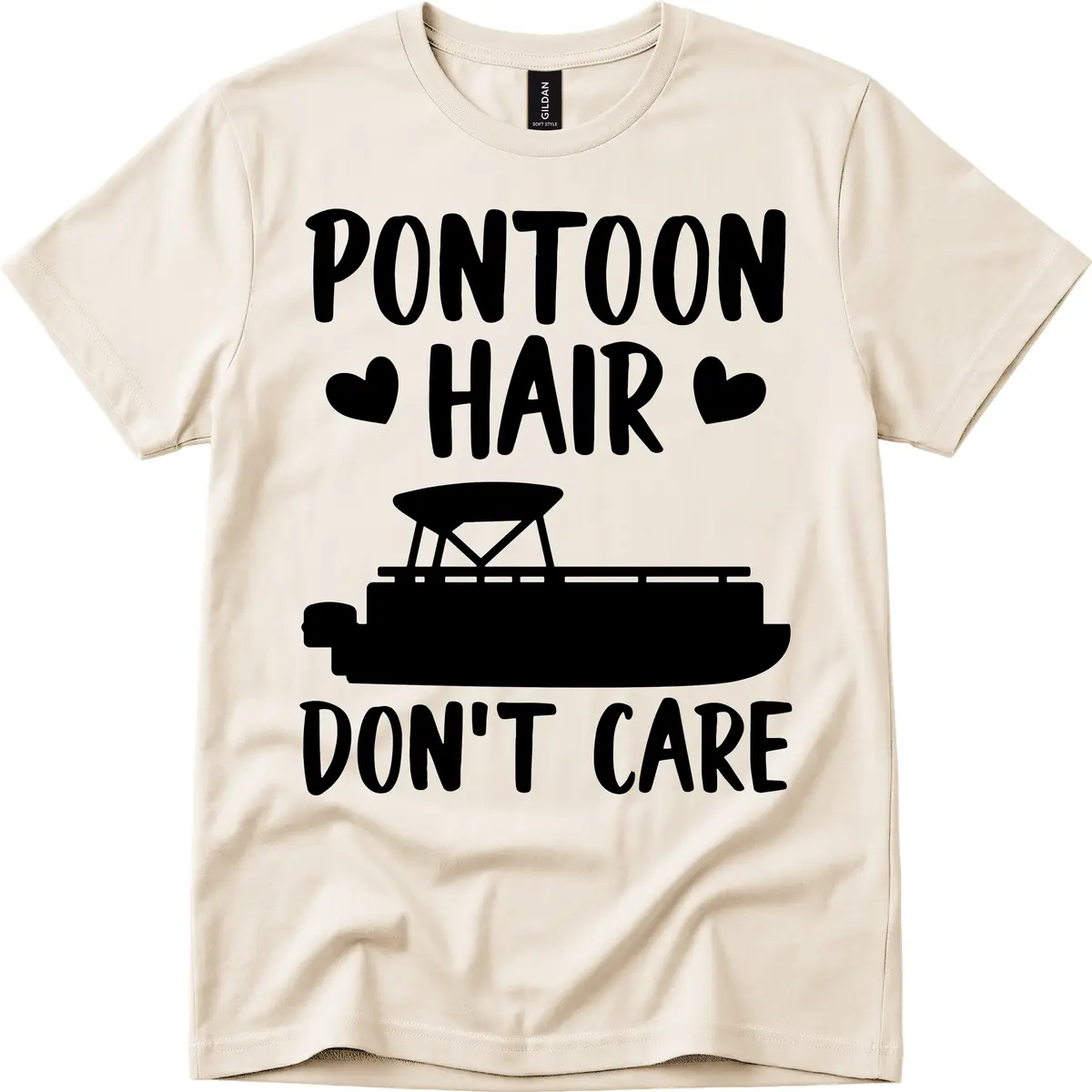 Pontoon Hair Don't Care T-Shirt in Natural