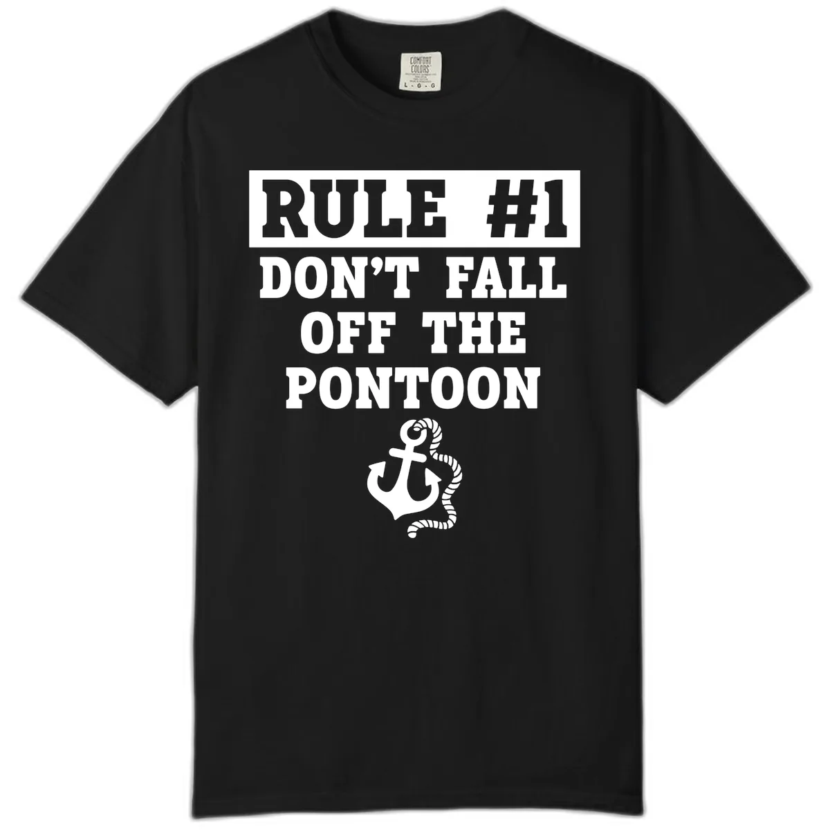 Rule Number One Don't Fall Off Comfort Color in Black