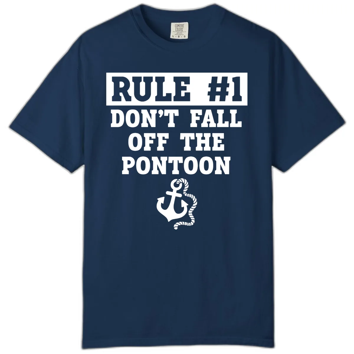 Rule Number One Don't Fall Off Comfort Color in Navy