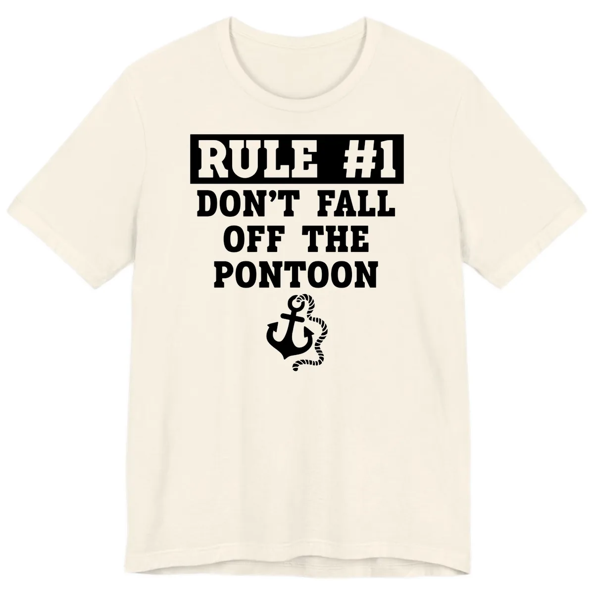 Rule Number One Don't Fall Off Premium T-Shirt in Natural
