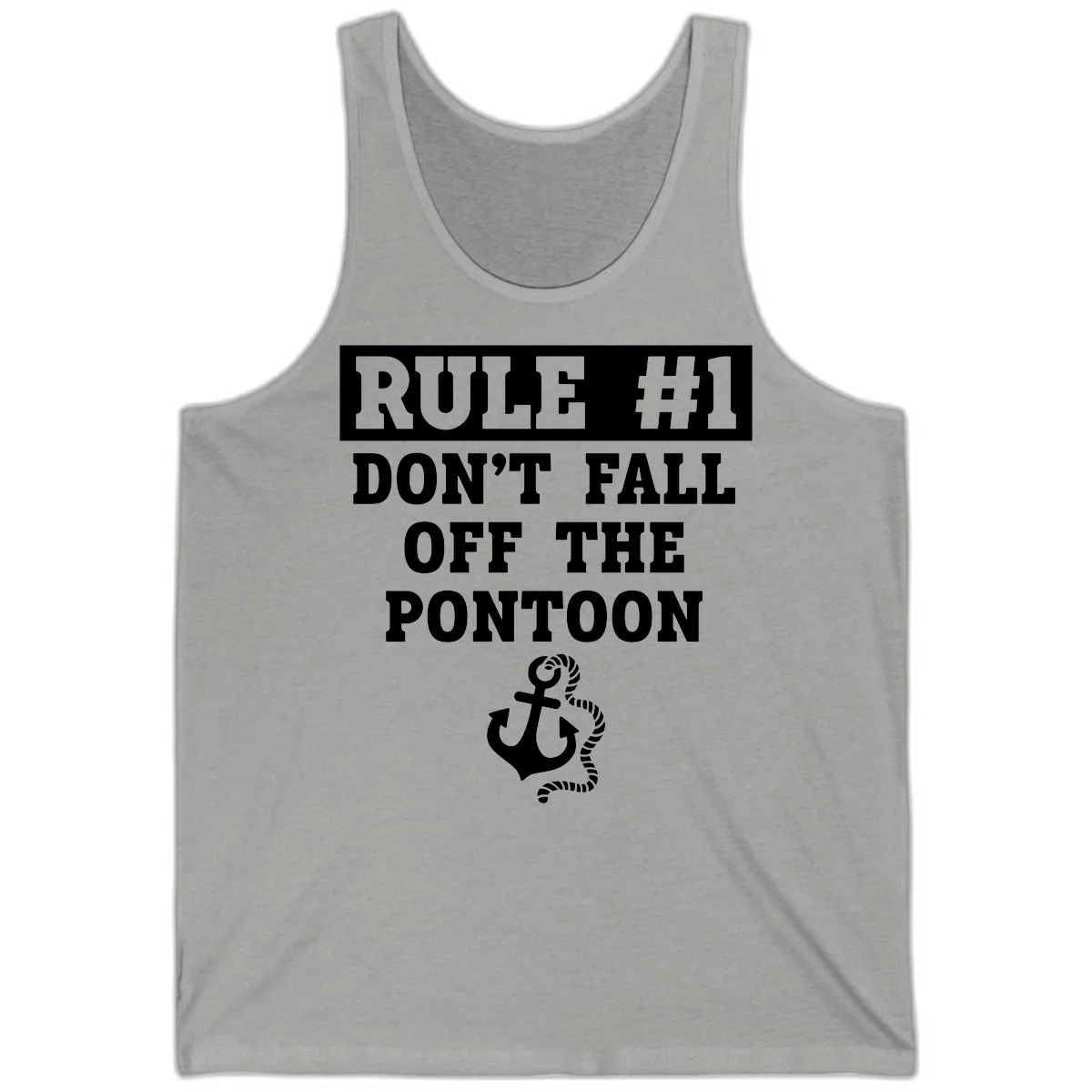 Rule Number One Don't Fall Off Tank in Athletic Heather