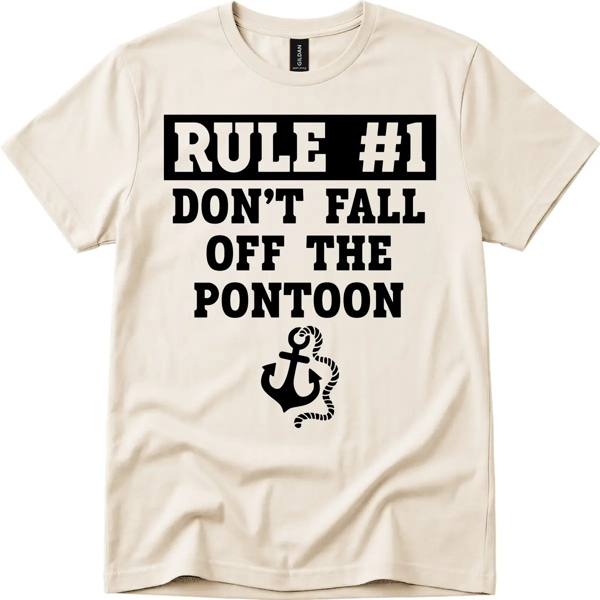 Rule Number One Don't Fall Off T-Shirt in Natural
