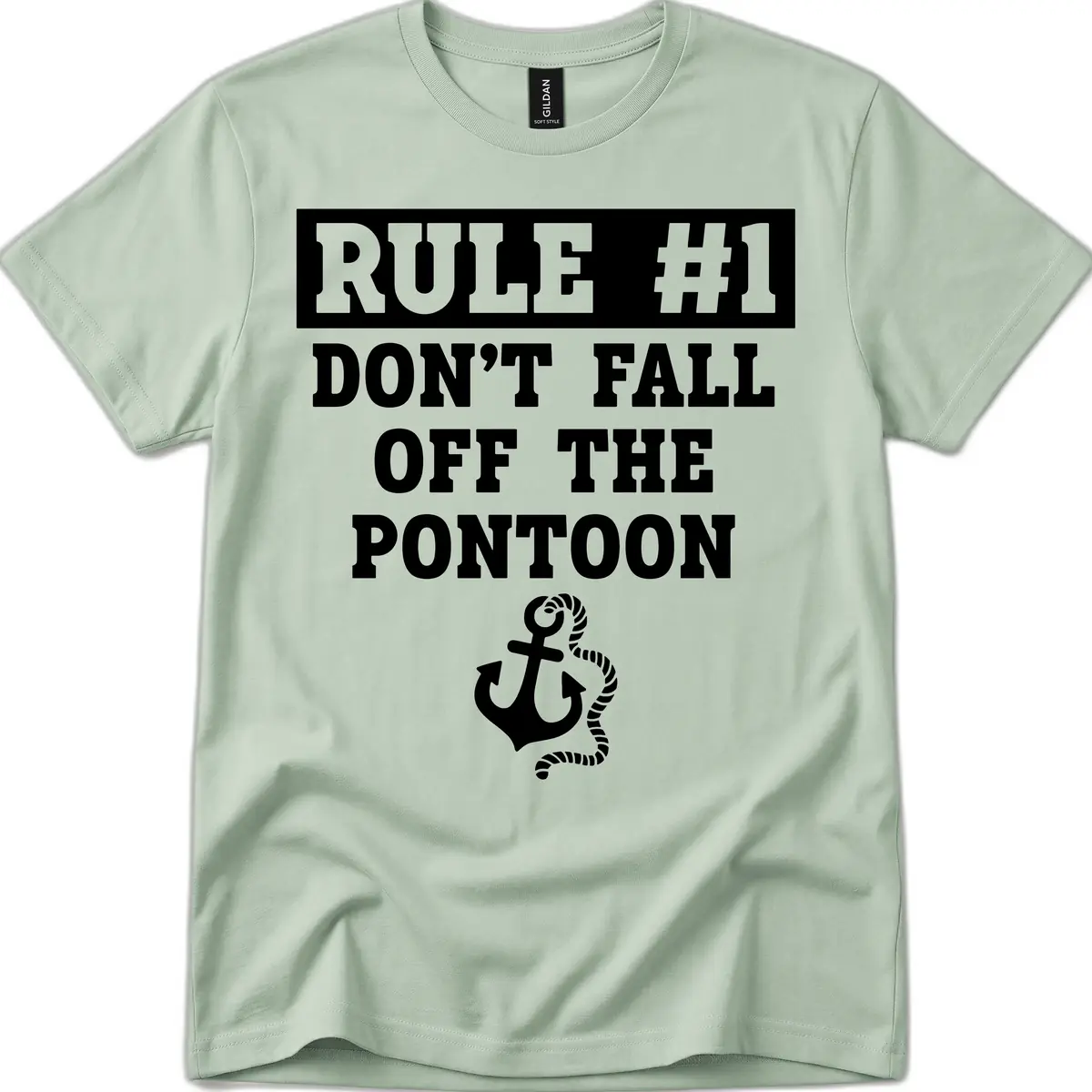Rule Number One Don't Fall Off T-Shirt in Sage