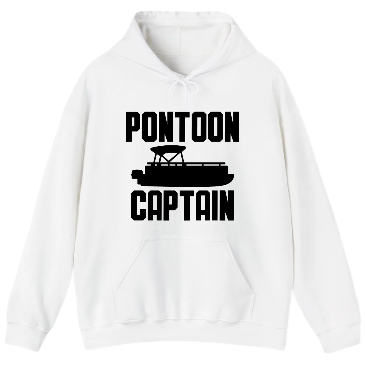 Pontoon Captain Lifestyle Design Hoodie in White