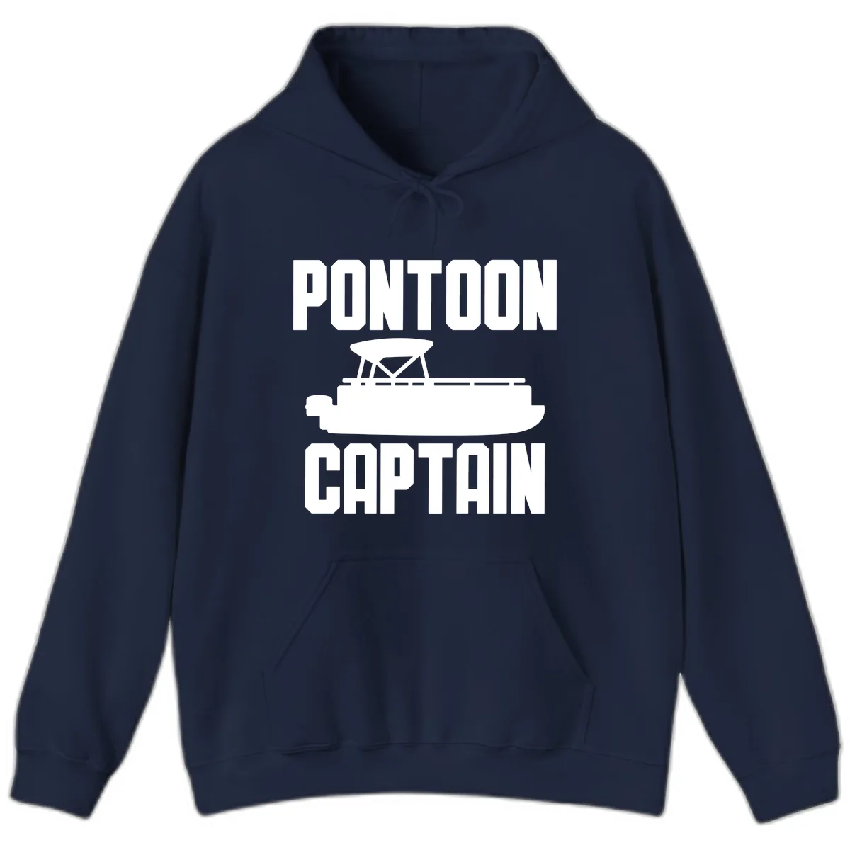 Pontoon Captain Lifestyle Design Hoodie in Navy