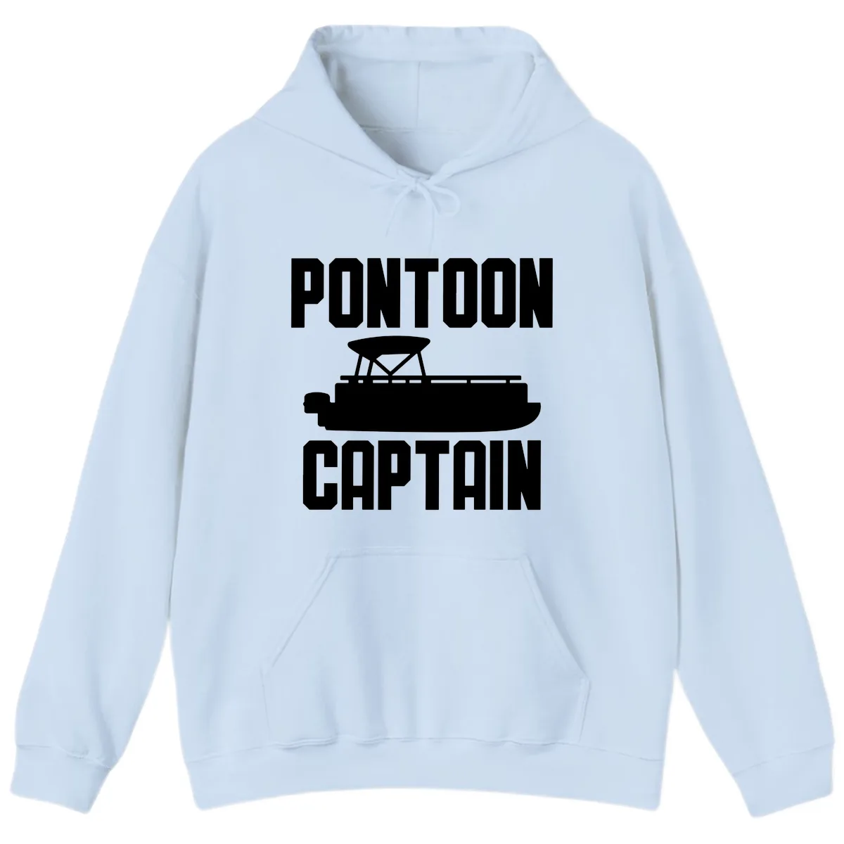 Pontoon Captain Lifestyle Design Hoodie in Light Blue