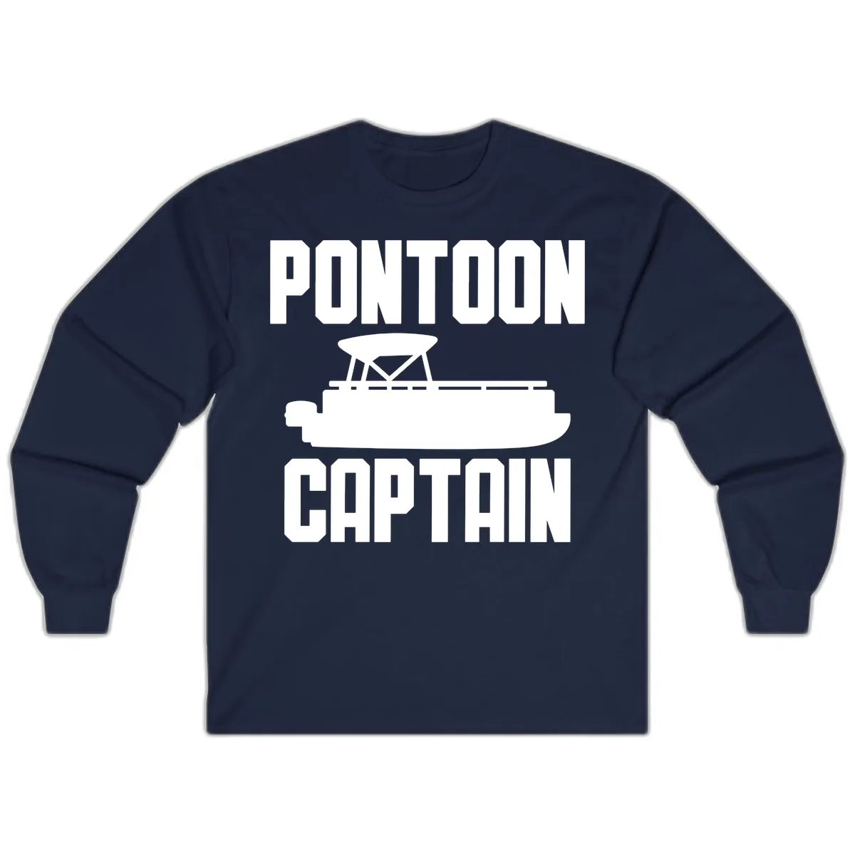 Pontoon Captain Lifestyle Design Long Sleeve in Navy