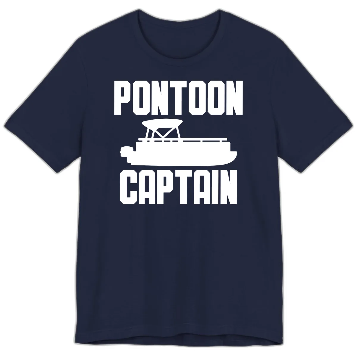 Pontoon Captain Lifestyle Design Premium T-Shirt in Navy