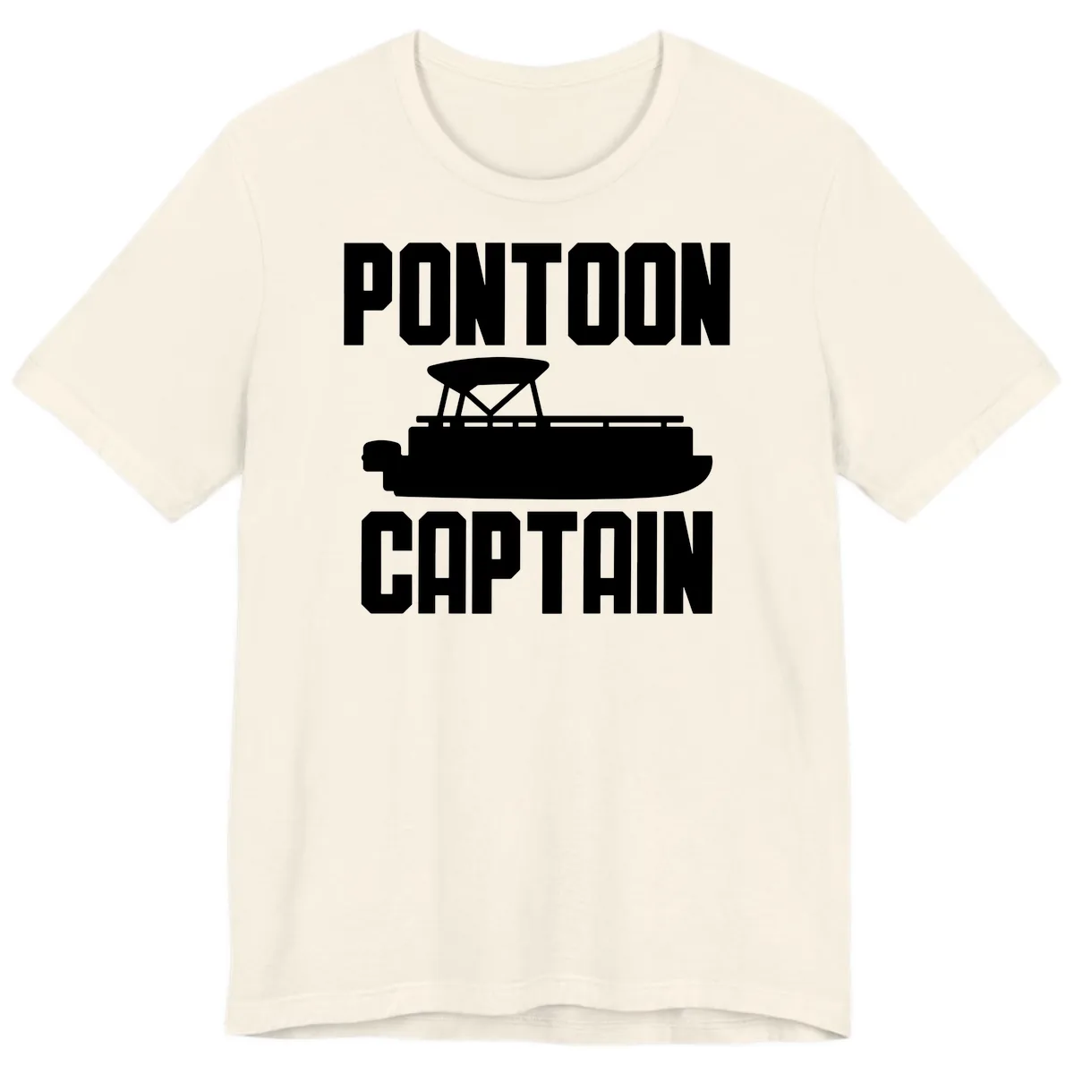 Pontoon Captain Lifestyle Design Premium T-Shirt in Natural