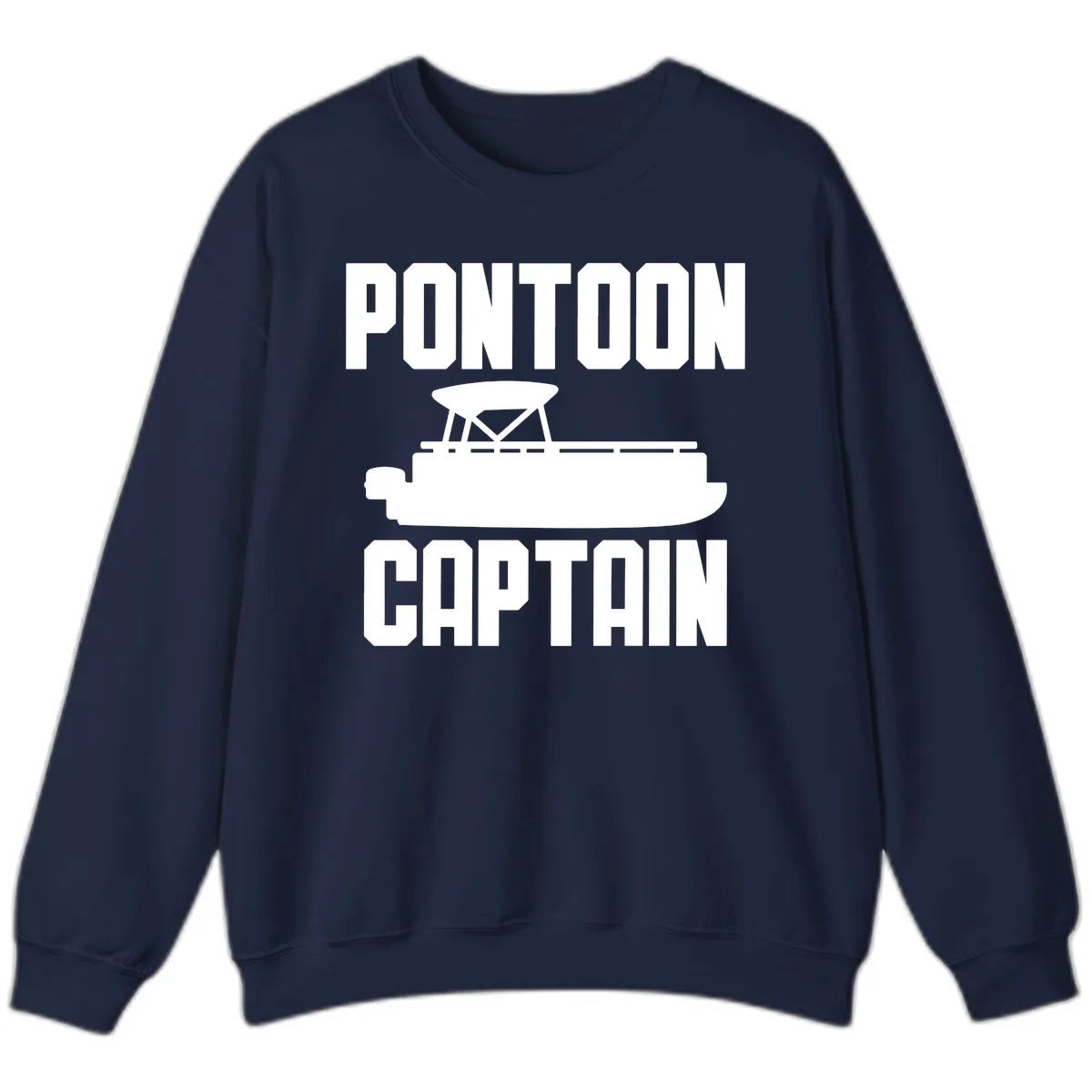 Pontoon Captain Lifestyle Design Sweatshirt in Navy