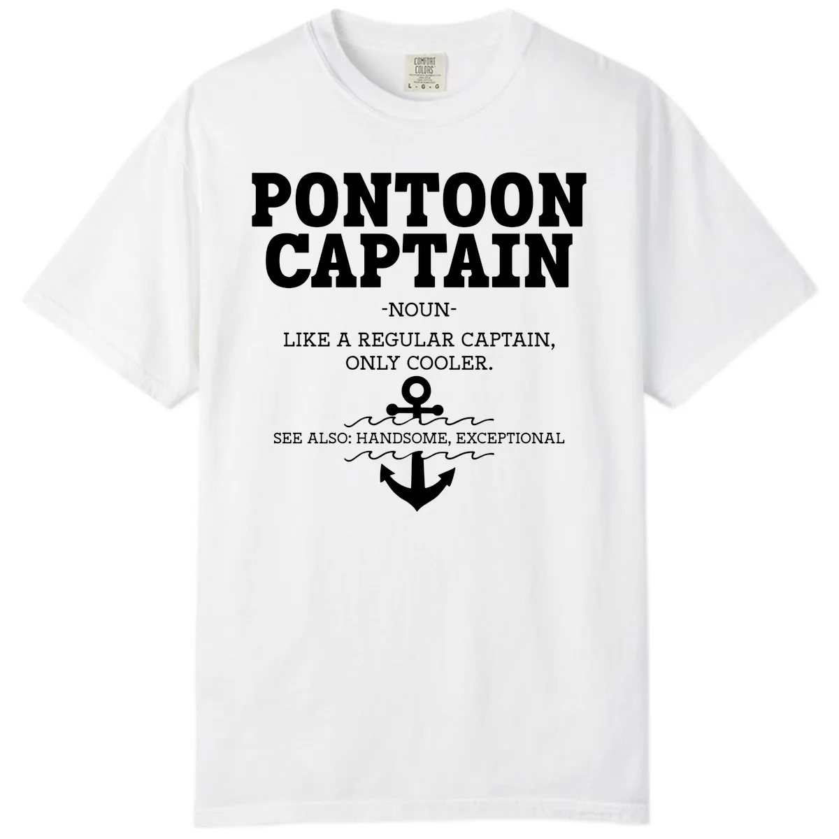 Pontoon Captain Noun Definition Comfort Color in White