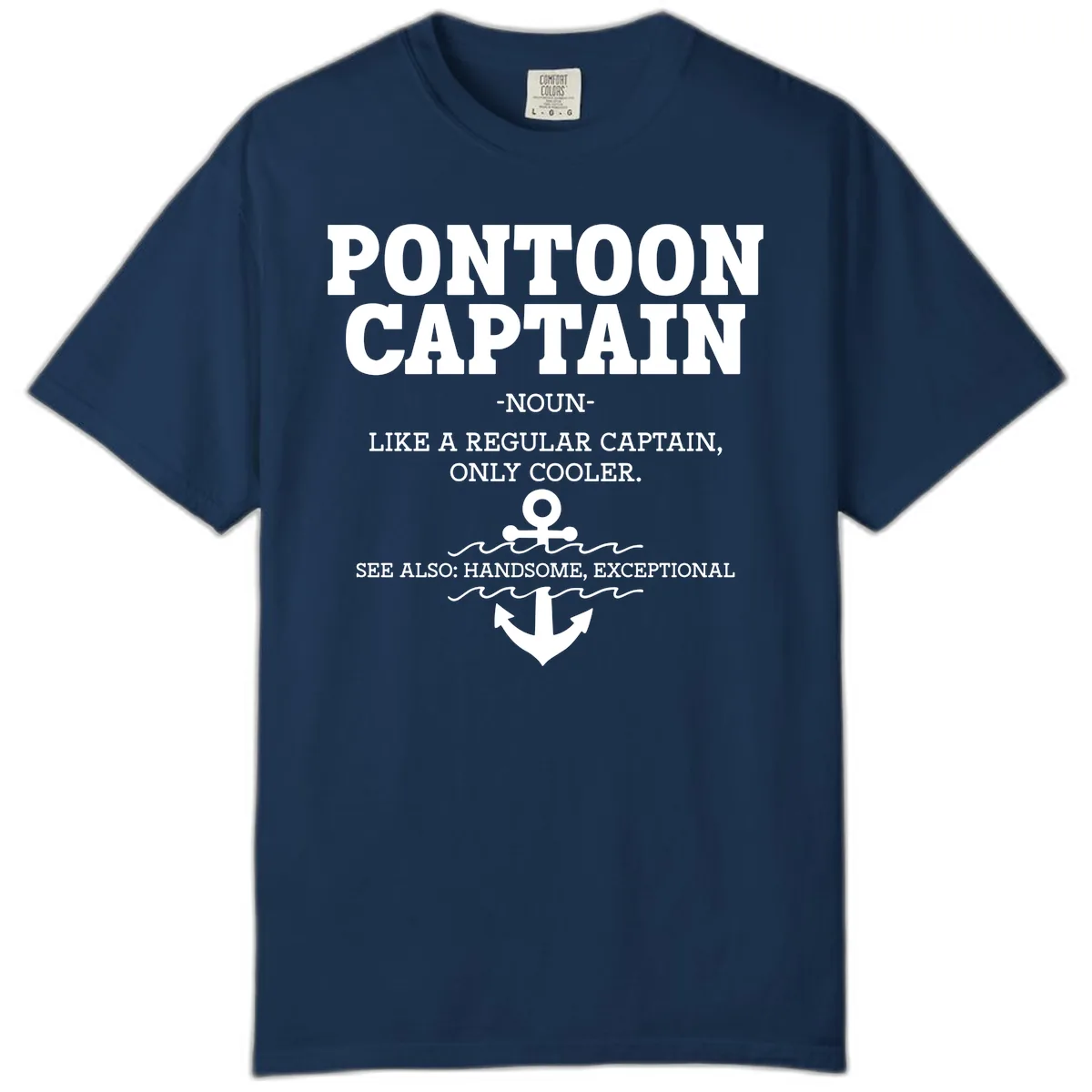 Pontoon Captain Noun Definition Comfort Color in Navy