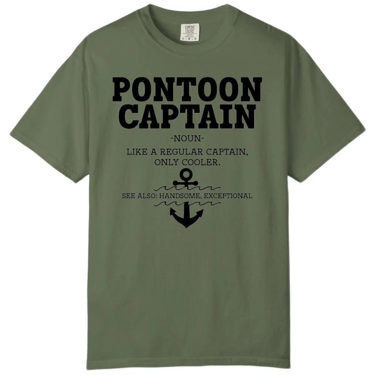 Pontoon Captain Noun Definition Comfort Color in Sage