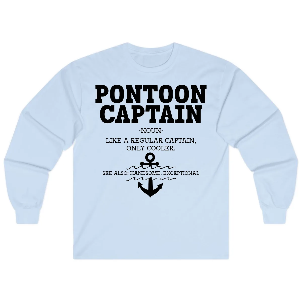 Pontoon Captain Noun Definition Long Sleeve in Light Blue