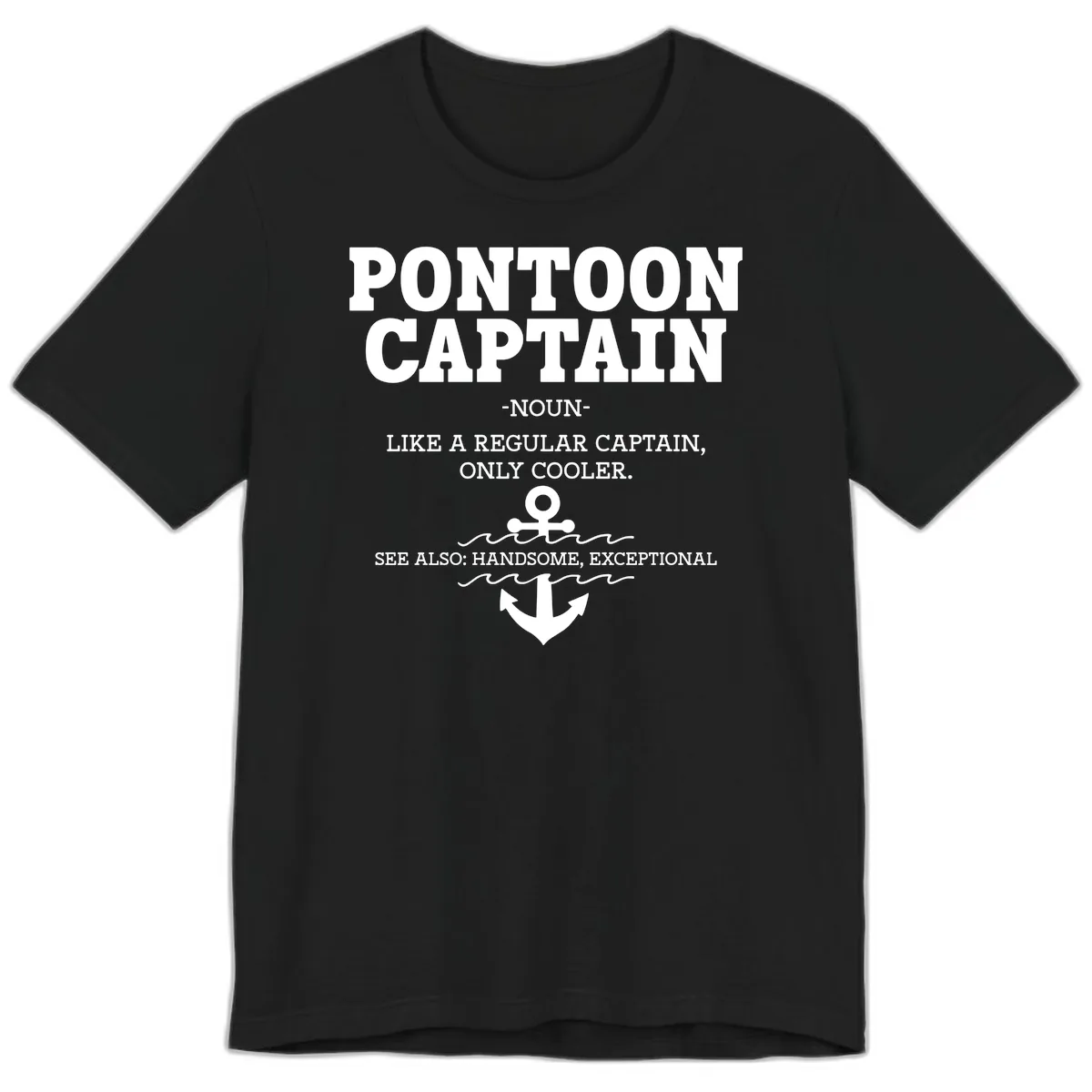 Pontoon Captain Noun Definition Premium T-Shirt in Black