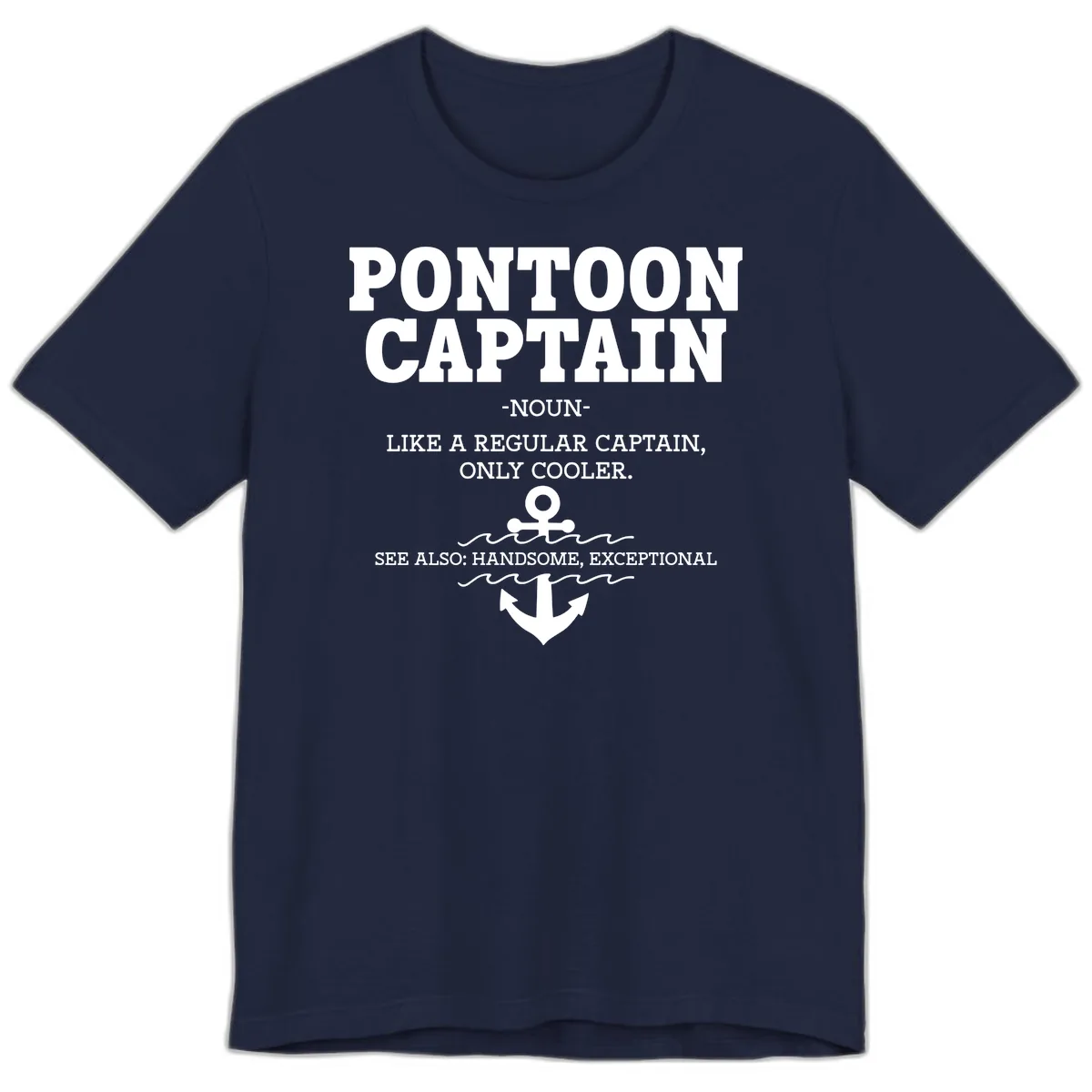 Pontoon Captain Noun Definition Premium T-Shirt in Navy