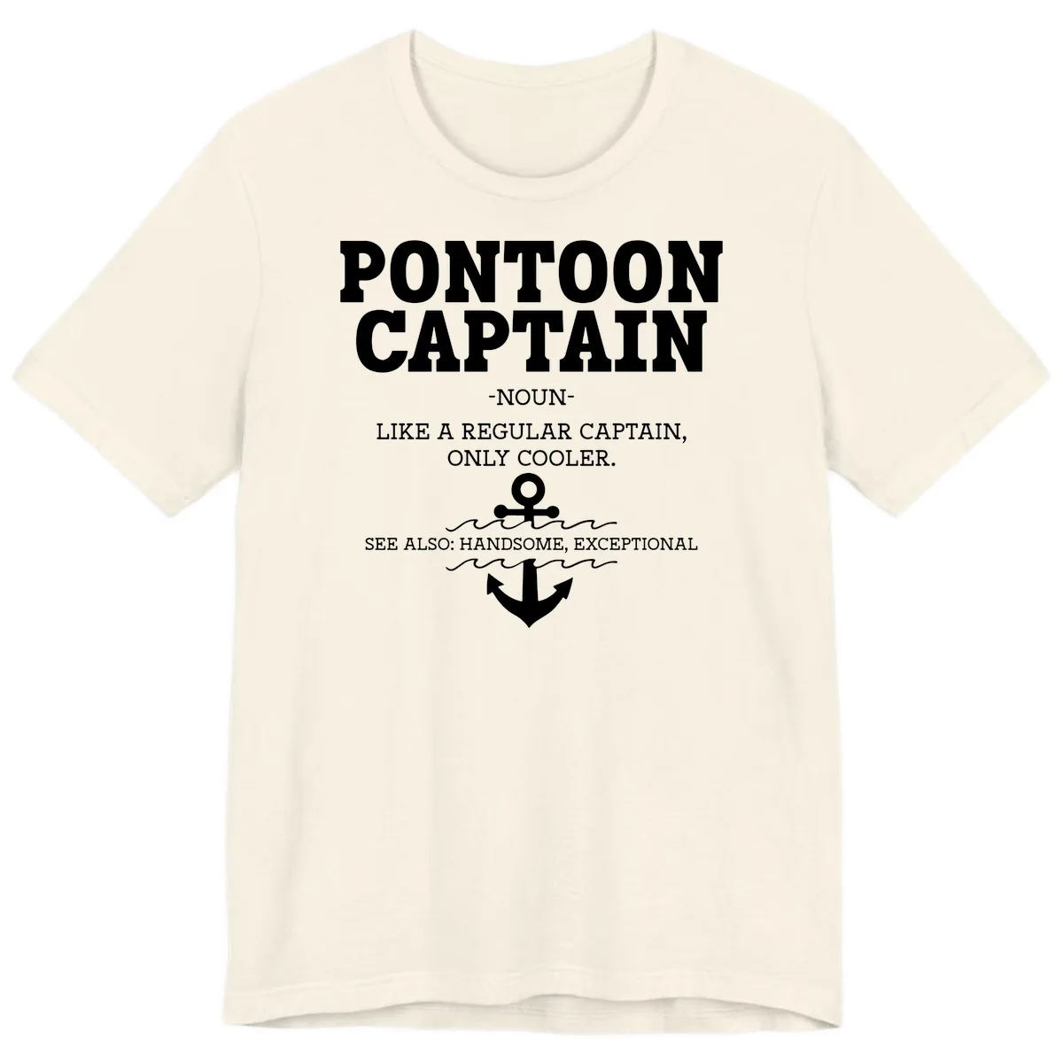 Pontoon Captain Noun Definition Premium T-Shirt in Natural