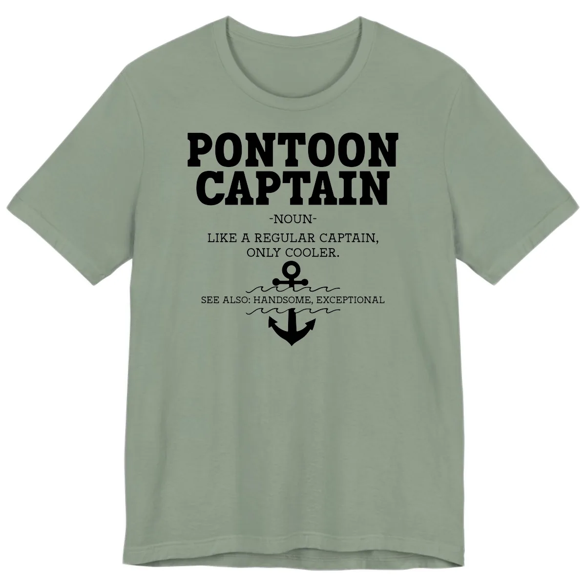 Pontoon Captain Noun Definition Premium T-Shirt in Sage