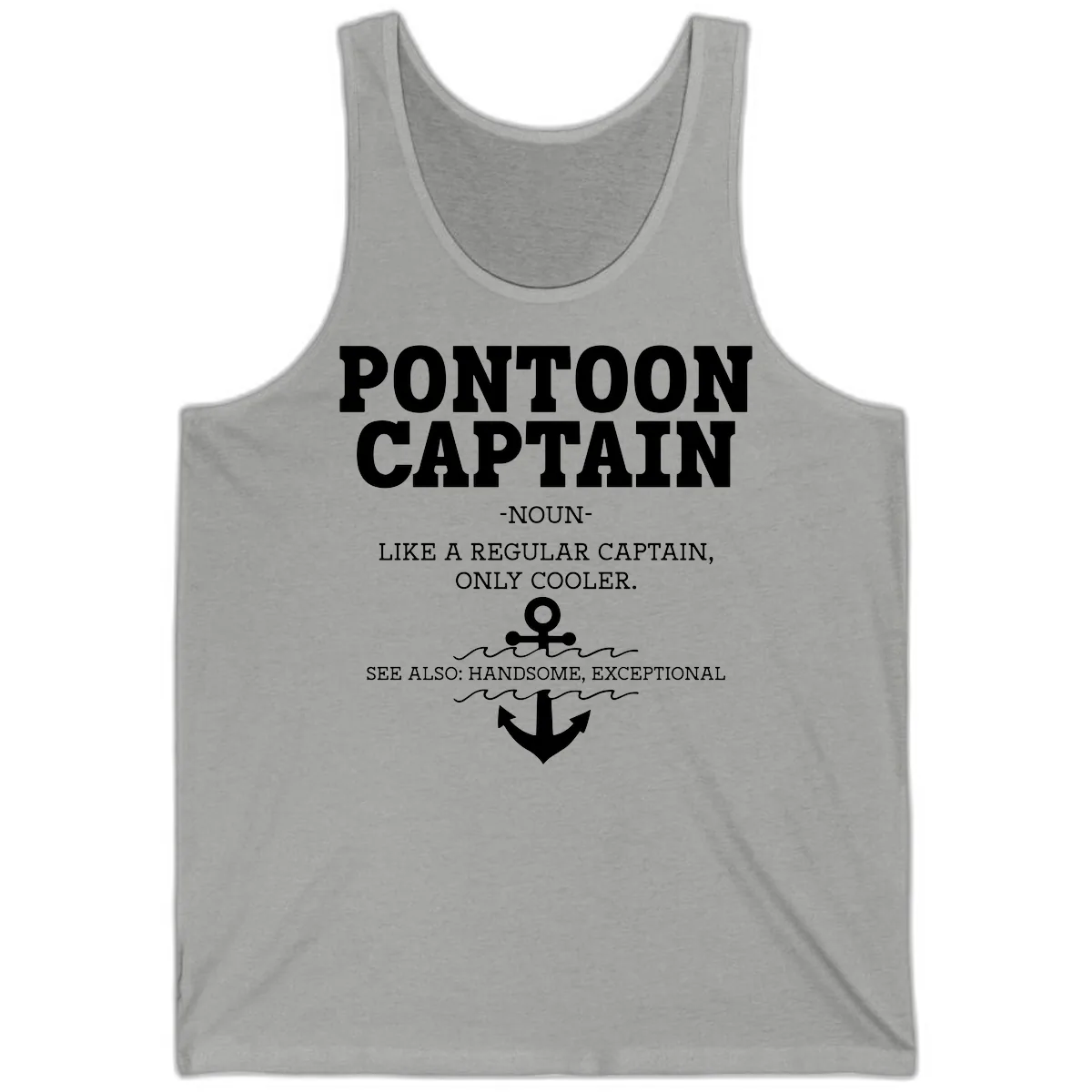 Pontoon Captain Noun Definition Tank in Athletic Heather