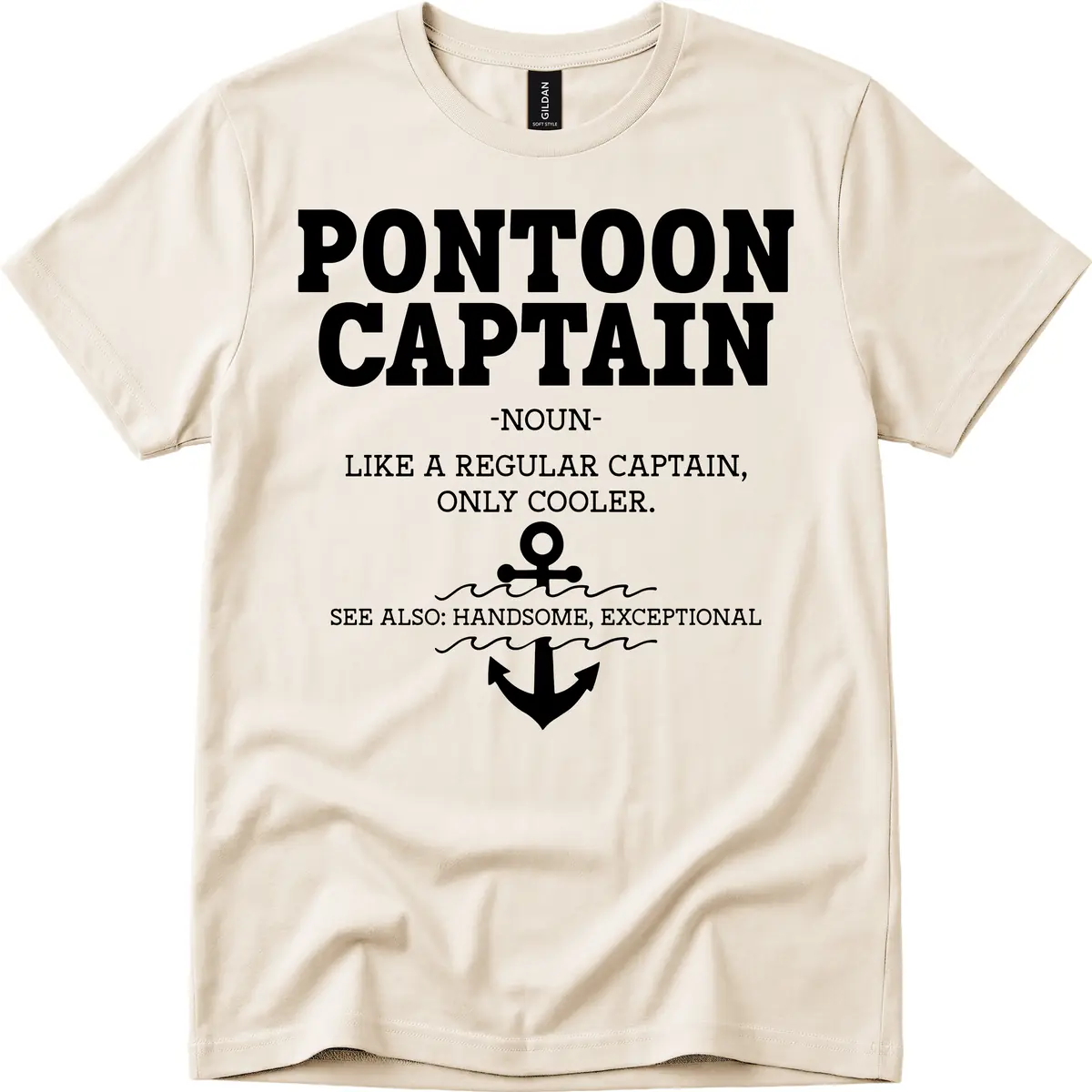 Pontoon Captain Noun Definition T-Shirt in Natural