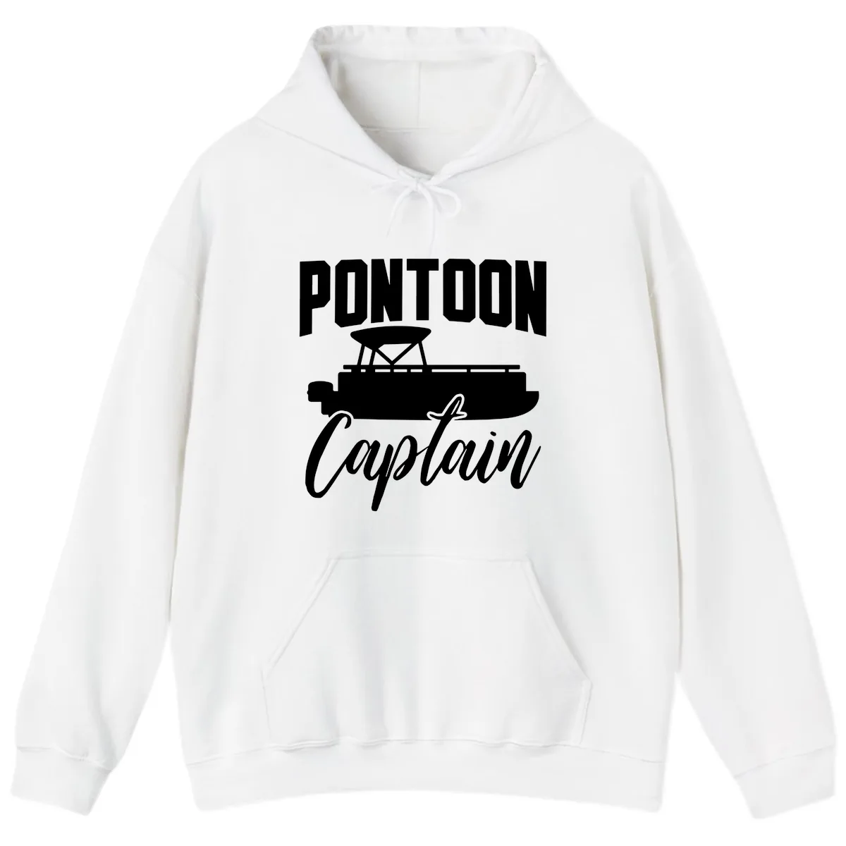 Pontoon Captain Boat Life Hoodie in White